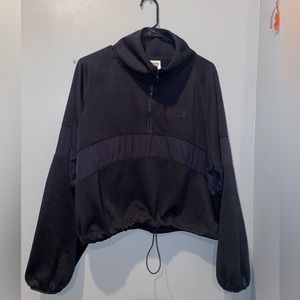 PINK black cropped half zip sweater!